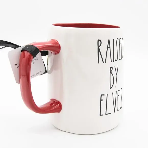 Rae Dunn The Elf Mug, Raised By Elves 20th Anniversary 16oz Coffee Cup - Picture 6 of 10